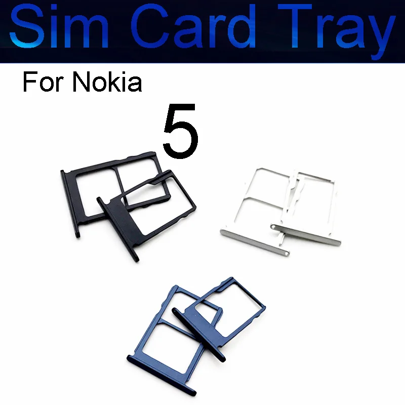 Vassoio Per Scheda Sim Singolo E Doppio Per Nokia 5 5.1 Micro Sim Sd Card Slot Holder Adattatore Parti Di Riparazione Ta-1024 Ta-1027 Ta-1044 Ta-1053