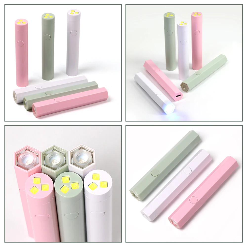CNHIDS Portable Mini Nail Dryer Lamp UV LED Nail Light For Curing All Nail Gel USB Rechargeable Nail Art Tool Home Travel Use