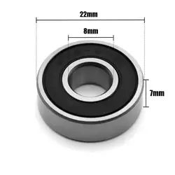 10-Pack Metal Double Shielded Miniature Deep Groove Ball Bearings - 8mm x 22mm x 7mm (10pcs 608RS)