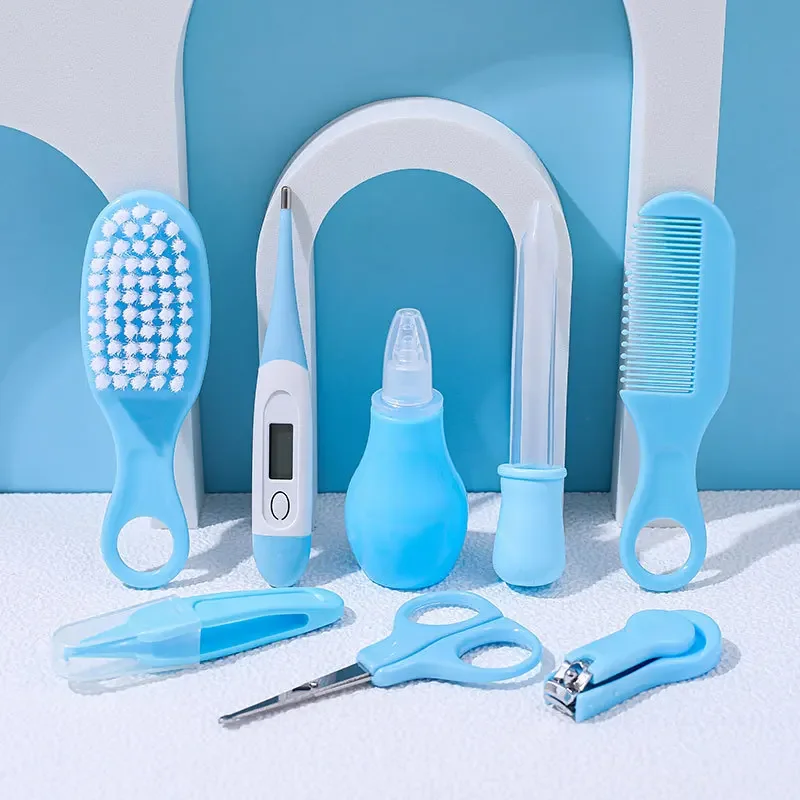 8pcs/set Baby Care Kit Baby Hygiene Kit Nail Scissors Clipper Portable Infant Child Healthcare Tools Sets for Toddler Gift