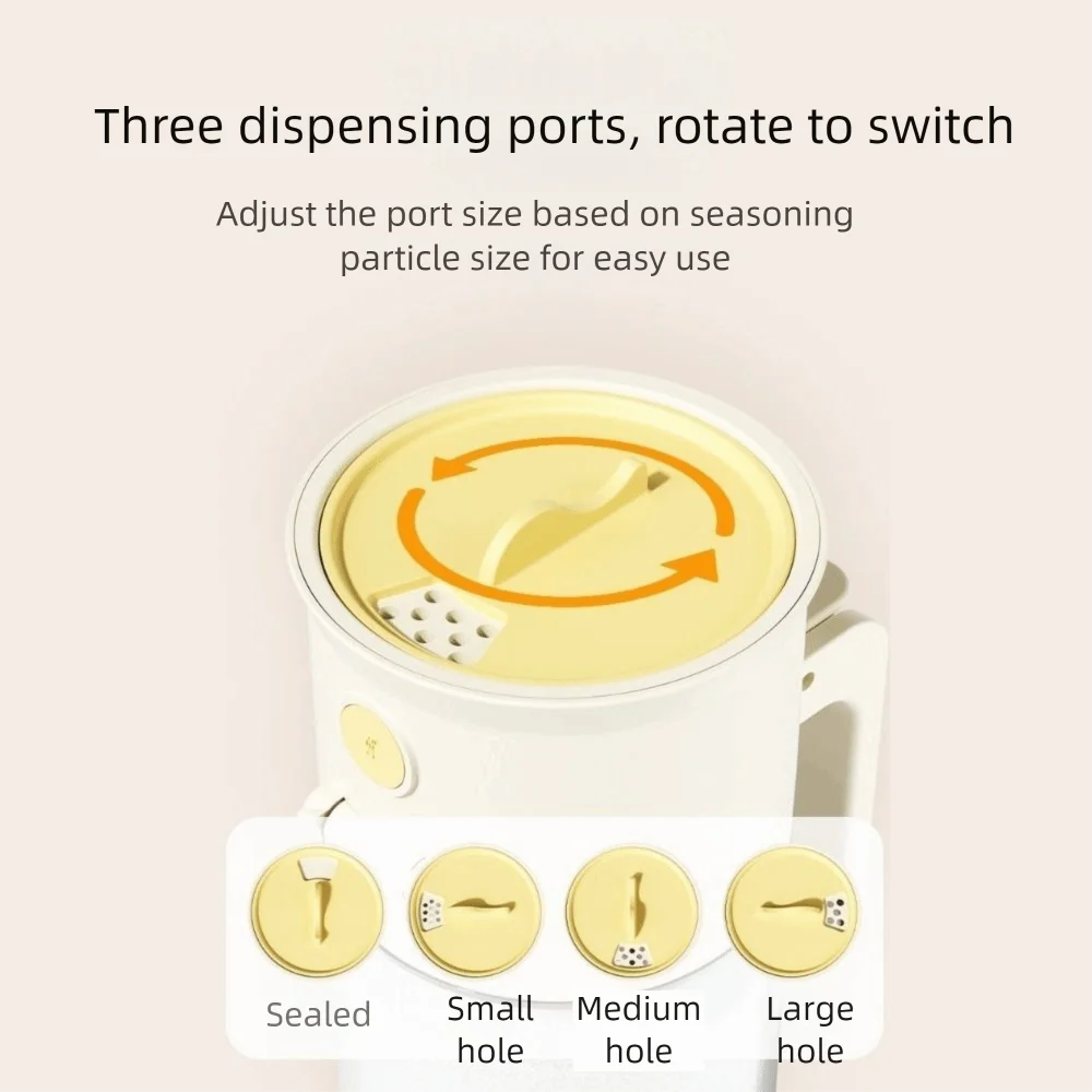 0.5g 2 In 1 Salt Container Sealed Quantitative Control Glass Spice Bottle Dustproof with Spoon Sugar and Salt Container Kitchen