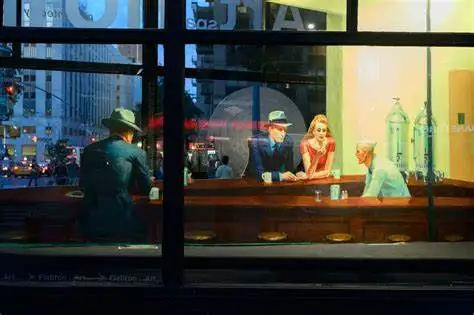 Più Stile Scegli Edward Tramoggia: Nighthawks Film Stampa Seta Poster Home Wall Decor 24X36Inch