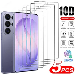 Fingerprint Unlock Tempered Glass Screen Protector - 5 Pack Clear Film - Tempered Glass Film