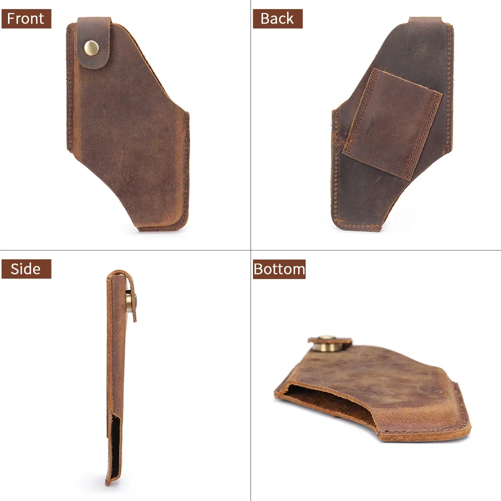 

Waist High-quality Belt Loop Phone For Pouch Phone Wallet Crazy Case Leather Bag WESTAL Cellphone Holster Horse Bag Mens Phone