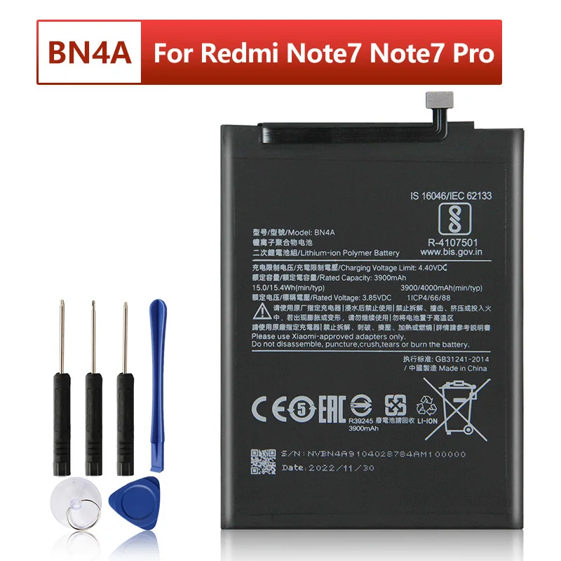 BN4A Replacement Battery For Xiaomi Redmi Note7 Note 7 Pro M1901F7C M1901F7G M1901F7S 4000mAh Phone Battery