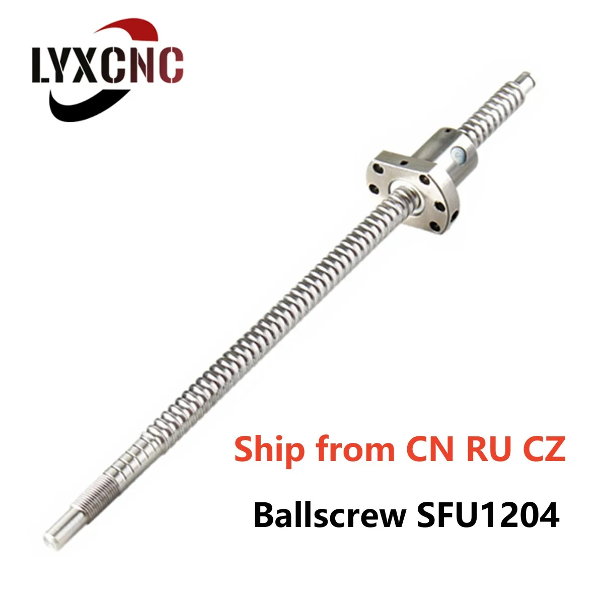 

SFU1204 150 200 250 300 350 400 450 500 550 mm C7 ball screw with 1204 flange single ball nut BK/BF10 end machined For CNC mile