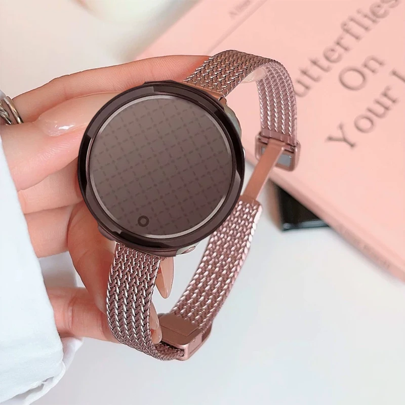 Women's Luxury 14mm Stainless Steel Metal Band