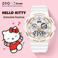 ZGO X Sanrio Hello Kitty Middle and High School Students Girls Electronic Watch Teenage Waterproof Luminous Watches Gift 862