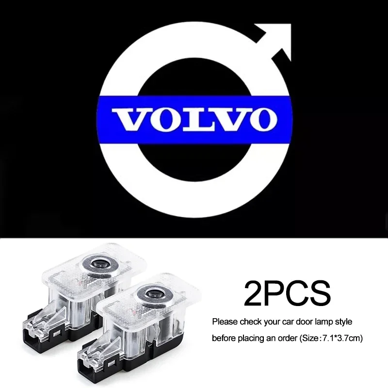 Autodeur LED Light Logo Projector voor Volvo S90 xc60 xc90 S80 S60 V40, Auto Welkom LED Licht Verlichting Logo, HD Welkomstlicht Autodeur Welkom Autodeur Projector,B 2PCS