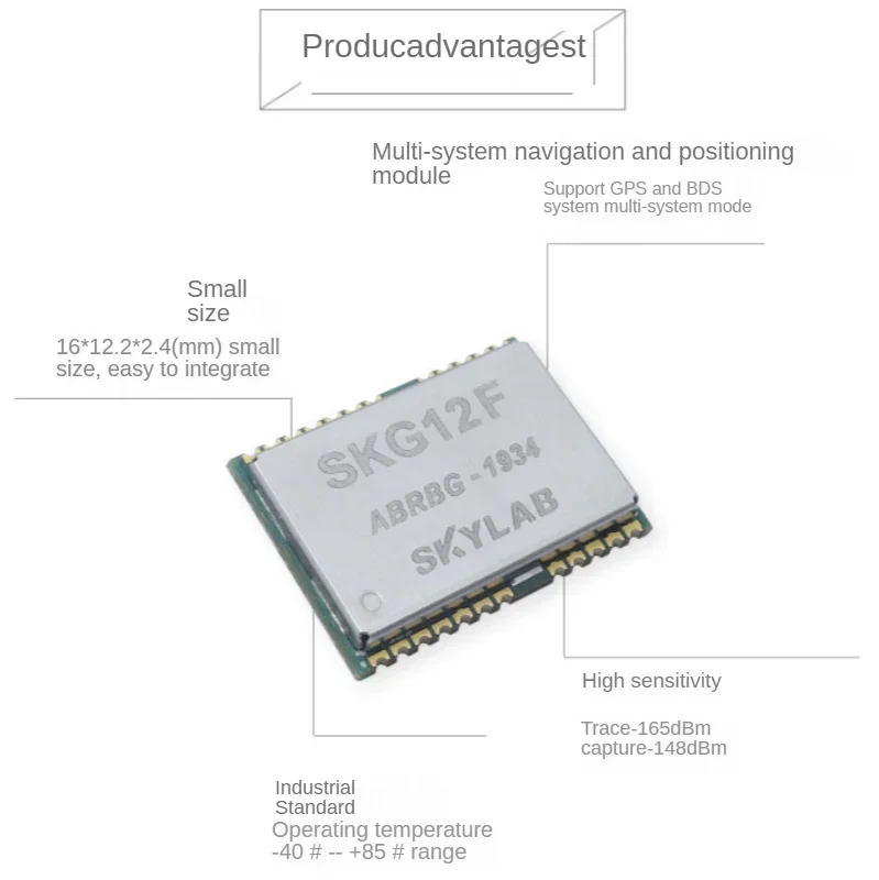 Module GPS GNSS BDS MT3331 SKG12F Positionnement Multisystème