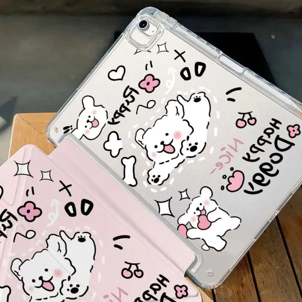 Charming Love Dog Paw Print Foldable Tablet Case – 3+Y Design