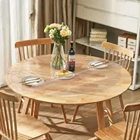 Soft Glass Tablecloth Transparent PVC Table Cloth Waterproof Oil Proof Kitchen Dining Rectangular Table Cover Matte Clear 2