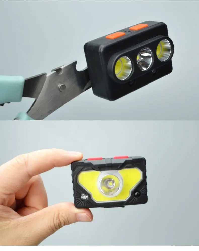 Strong light COB induction headlight magnet hook maintenance work emergency light repair car USB charging