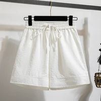 Plus Size Summer Shorts For Women 2025 Summer Ice Silk Drawstring Large Size Loose Shorts Women Korean Streetwear Shorts Female - Image 4