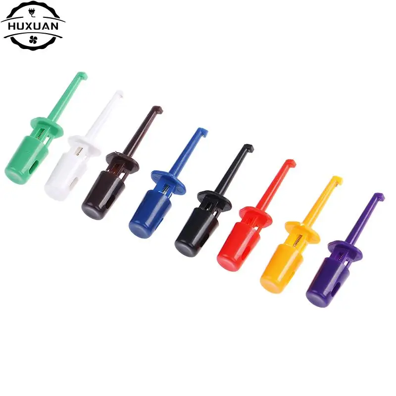 Electric Test Clamp Test Probes Test Clip Test Hooks Clips Multimeter Lead Wire Kit Test Hook Clip 5color Each2 Test Probe SMT / SMD IC D20 Cable Welding Circular Clip 10/12PCS electric test clamp,test probes,test clip,test hooks clips
