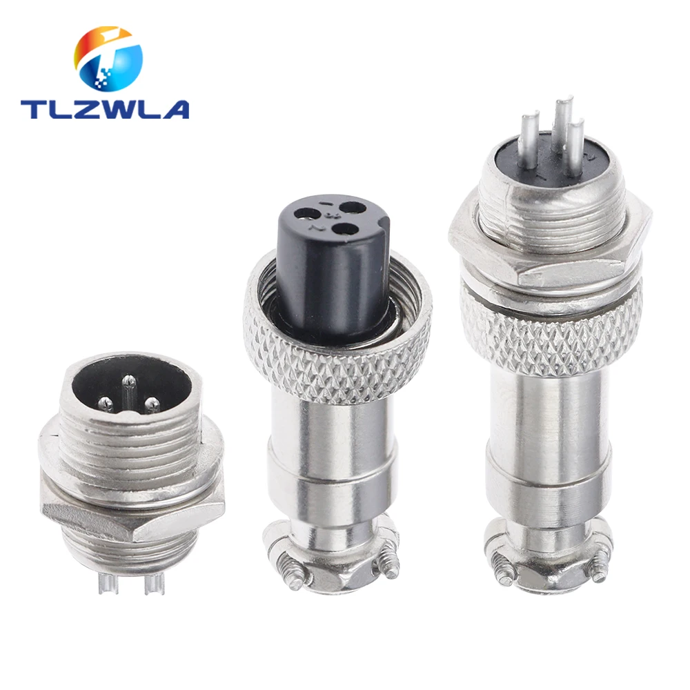 Wire Connector Terminals Wire Connector Electrical Connectors Electrical Connector Cable Connector 1Set GX12 2/3/4/5/6/7 Pin Male + Female 12mm L88-93 Circular Aviation Socket Plug Wire Panel Connector with Plastic Cap Lid