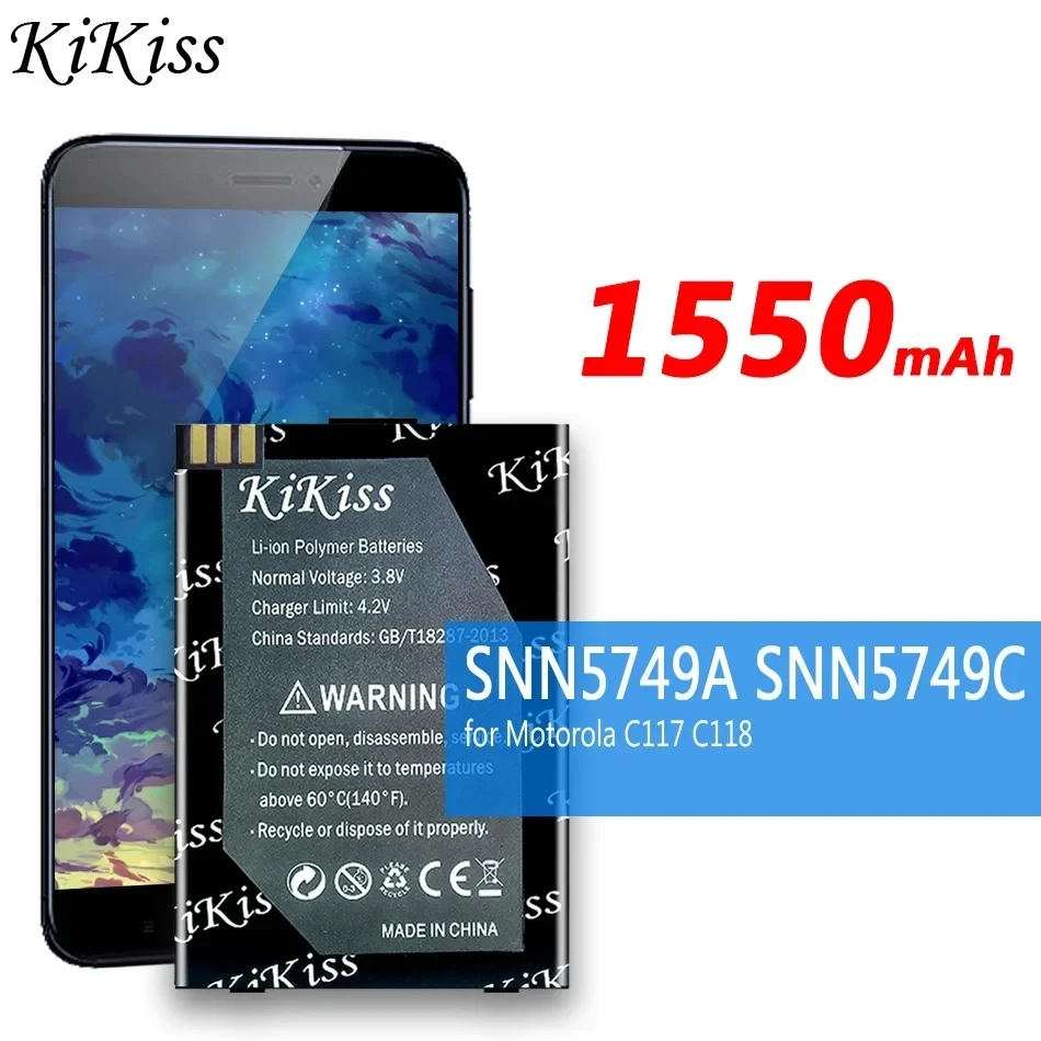 Мощная батарея 1550 мАч KiKiss SNN5749A SNN5749C для Motorola C117 C118 C155 C139 C116 C157 V171 W150I W200