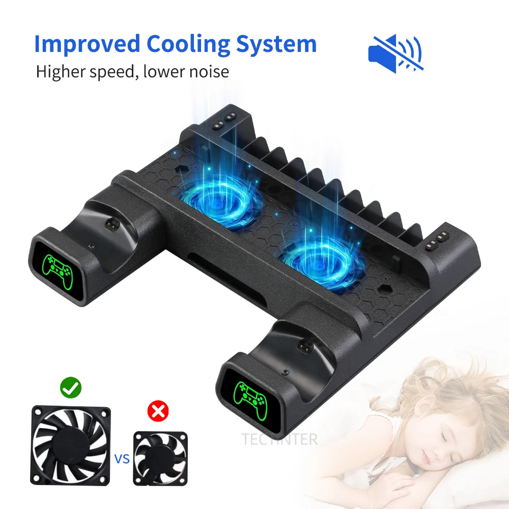 NOVO para PS4/PS4 Slim/PS4 Pro Controlador Console Vertical Cooling Stand  Estação de Carregamento Dock cartão De Armazenamento Para Playstation 4 -  AliExpress