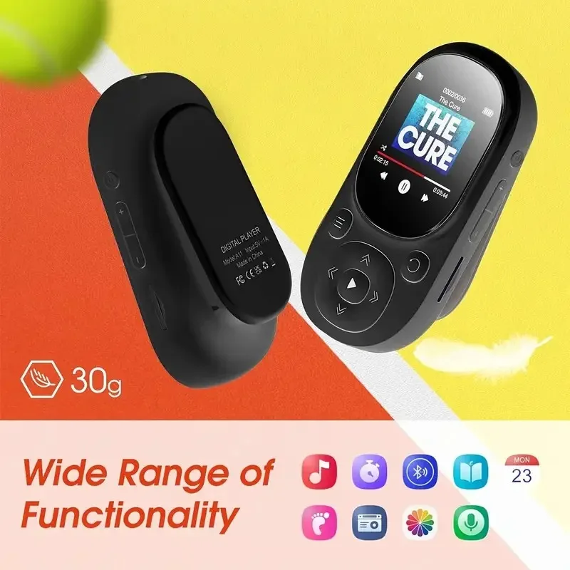 Compact 32GB MP3 Player with FM Radio and Pedometer