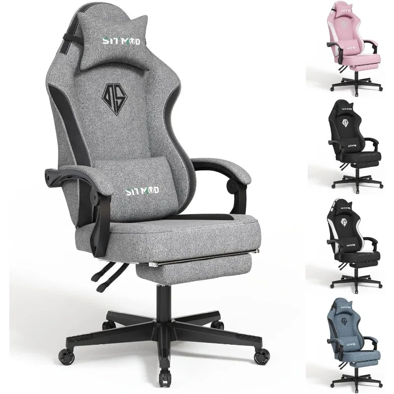 

SITMOD Gaming Chairs for Adults with Footrest-Computer Ergonomic Video Game Chair-Backrest and Seat Height Adjustable Swivel