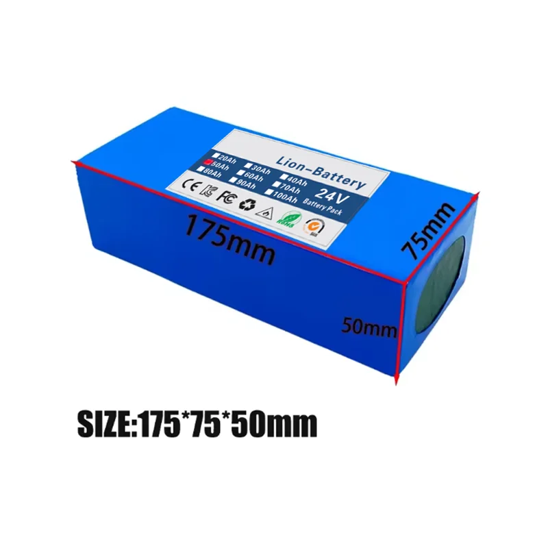 6s3p 24V 30Ah 18650 Lithium Battery Rechargeable Battery with BMS Protection Board Lithium-ion Battery Pack with Charger 3