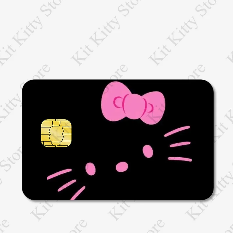 thumbnail image 1 of Sanrios Anime tarjeta pegatina cubierta Kuromi Hello Kittys película de dibujos animados funda de piel para tarjeta de débito de crédito pegatinas impermeables Diy calcomanía, 1 of 5