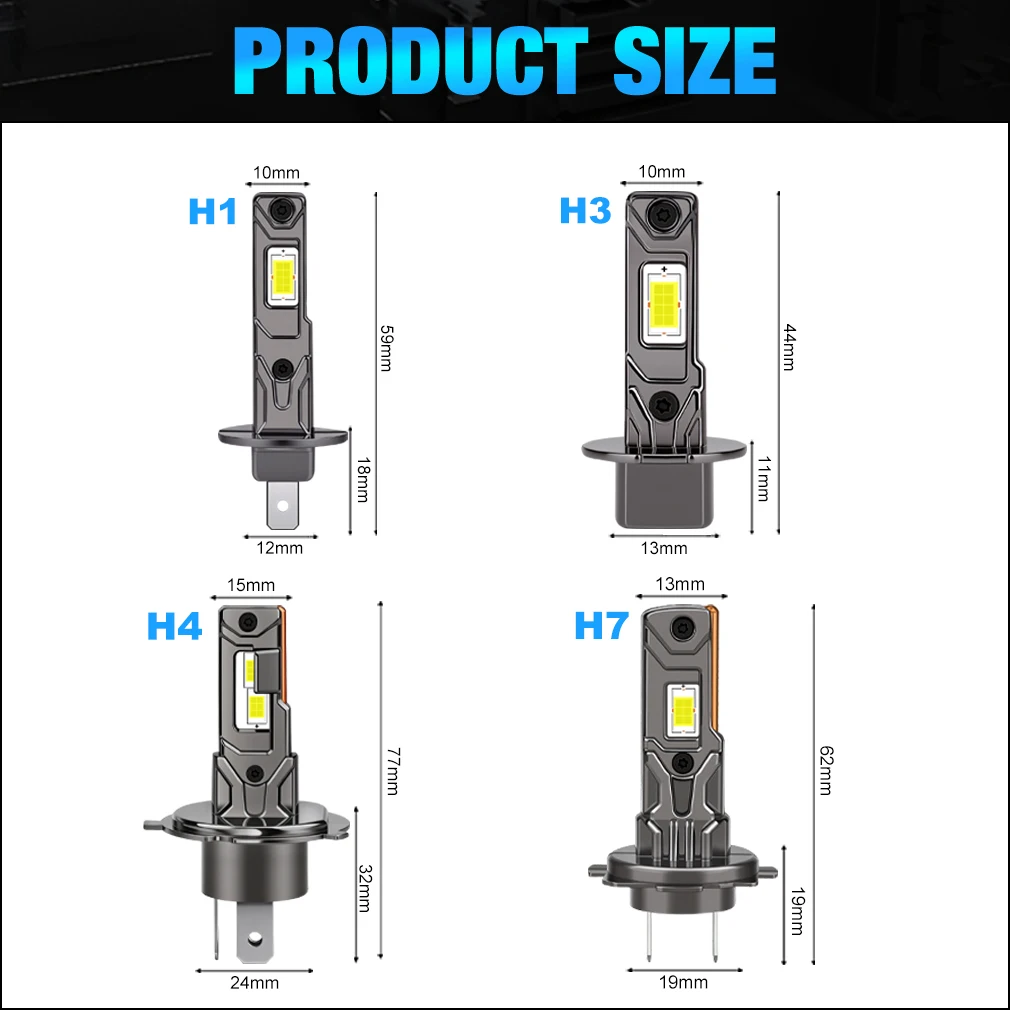XSTORM H4 H7 LED 헤드라이트 캔버스 H1 H3 상하향등 LED 안개등 자동차용 40000LM 120W 6000K 12V 자동차 주행등