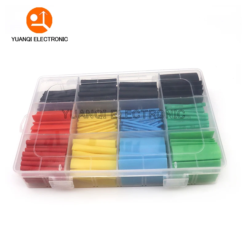 Polyolefin Shrinking Assorted Heat Shrink Tube Wire Cable Waterproof Insulated Sleeving Tubing Set 2:1 530pcs/580pcs/750pcs