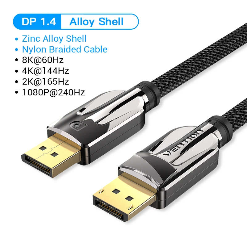 Premium 8K Ultra HD DisplayPort Cable with HDR and High Refresh Rate Support