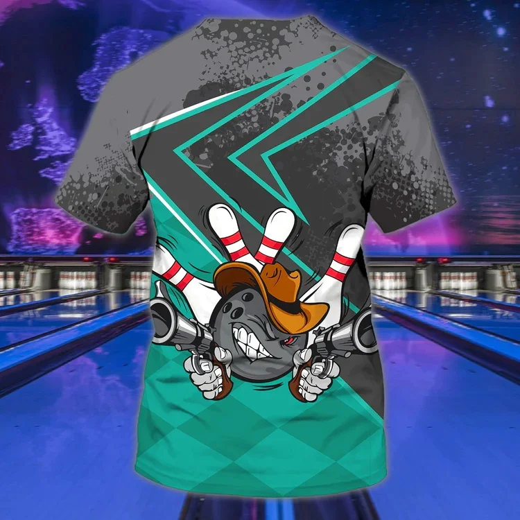 Neueste Sommer Mode männer T-shirt Personalisierte Name Bowling 3D Gedruckt t-shirt Unisex Casual T-shirt Bowling Liebhaber Geschenke DW127 – Detail 25