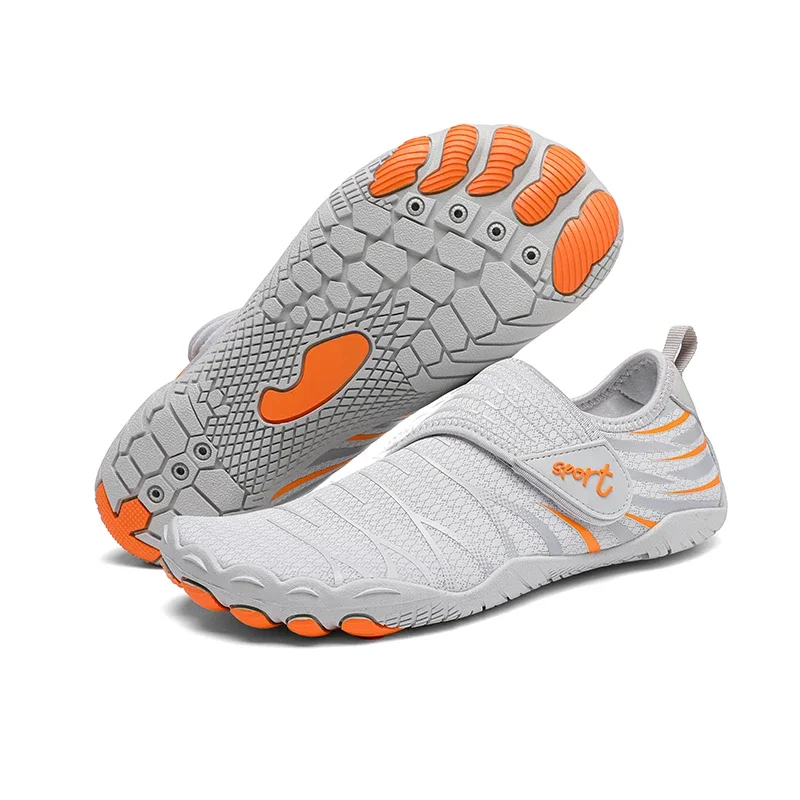 Upstream Wading Aqua Shoes Men Women Slip On Water Sports Shoes Five Fingers Beach River Barefoot Swimming Sneakers Unisex water shoes aqua shoes barefoot shoes