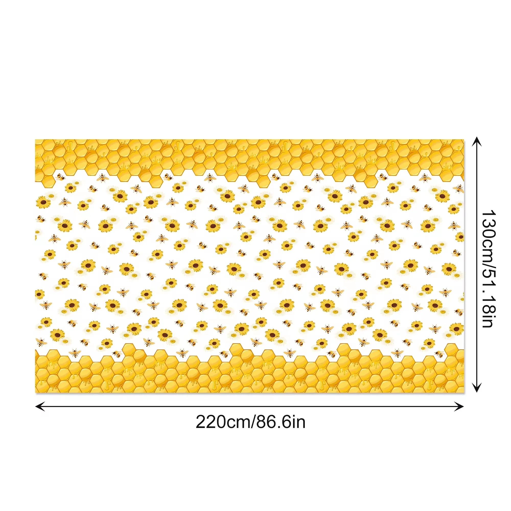 Birthday Party Supplies Disposable Tablecloth Party Supplies Party Decorations Honey Bee Sunflower PE Table Cover Birthday Party Decorations Plastic Tablecloth Disposable Camping Mat