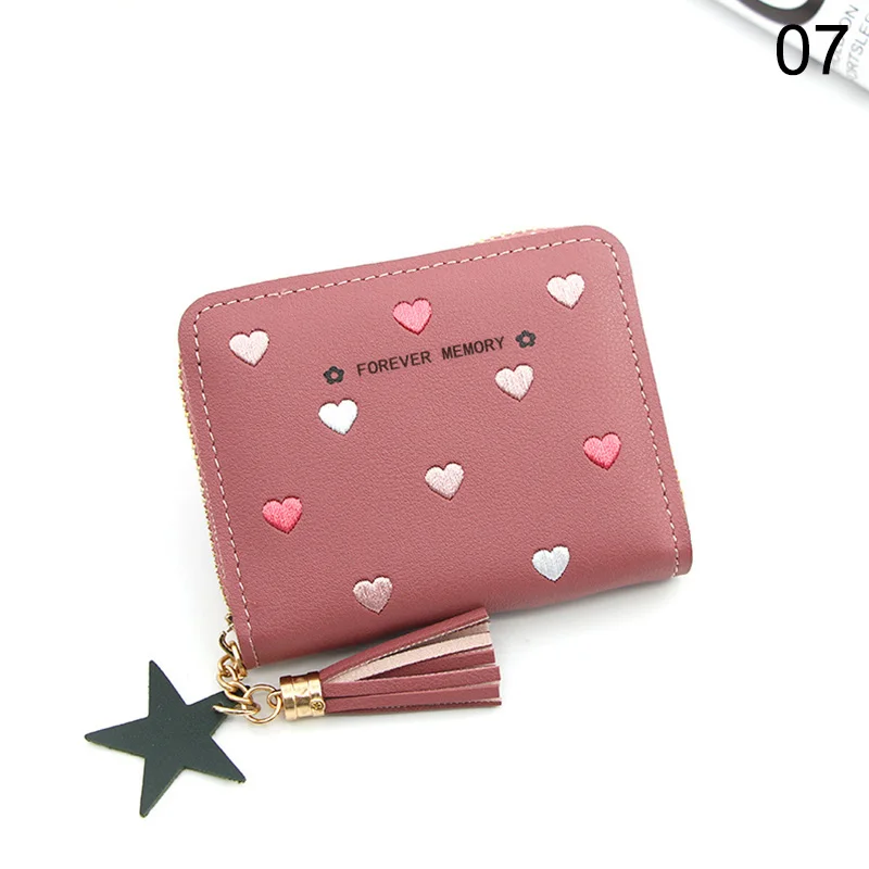 1PC Women Small Wallet Ladies Mini Tassel Wallet Cute Girl Short Zipper  Lovely Pu Leather Coin Purse Female Hand Wallet Purse - AliExpress