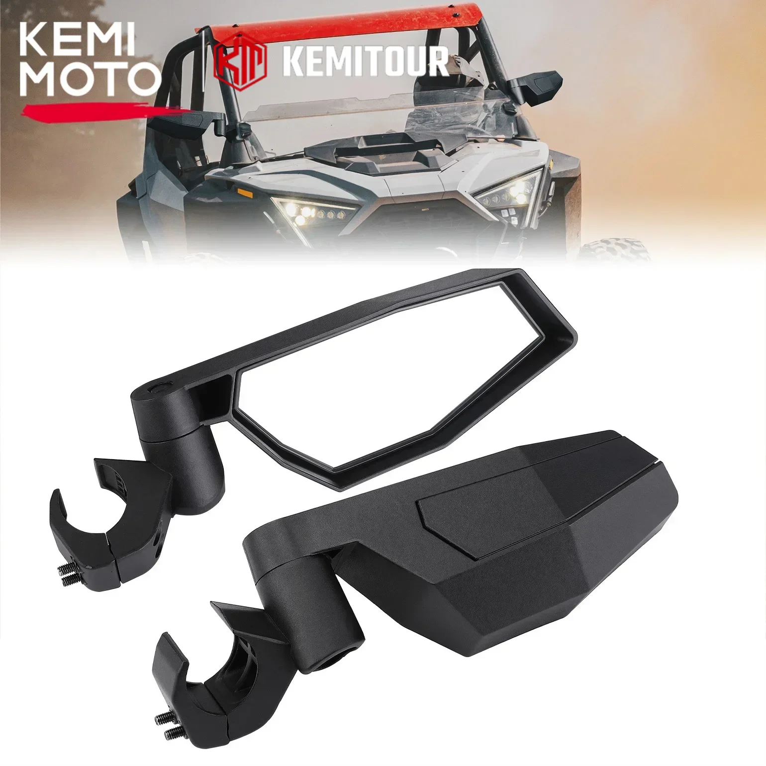 KEMIMOTO UTV Wide View Rear Mirror Compatible with Polaris RZR PRO XP 2020-2025 for Yamaha for Honda Adjustable Mirror #2883762