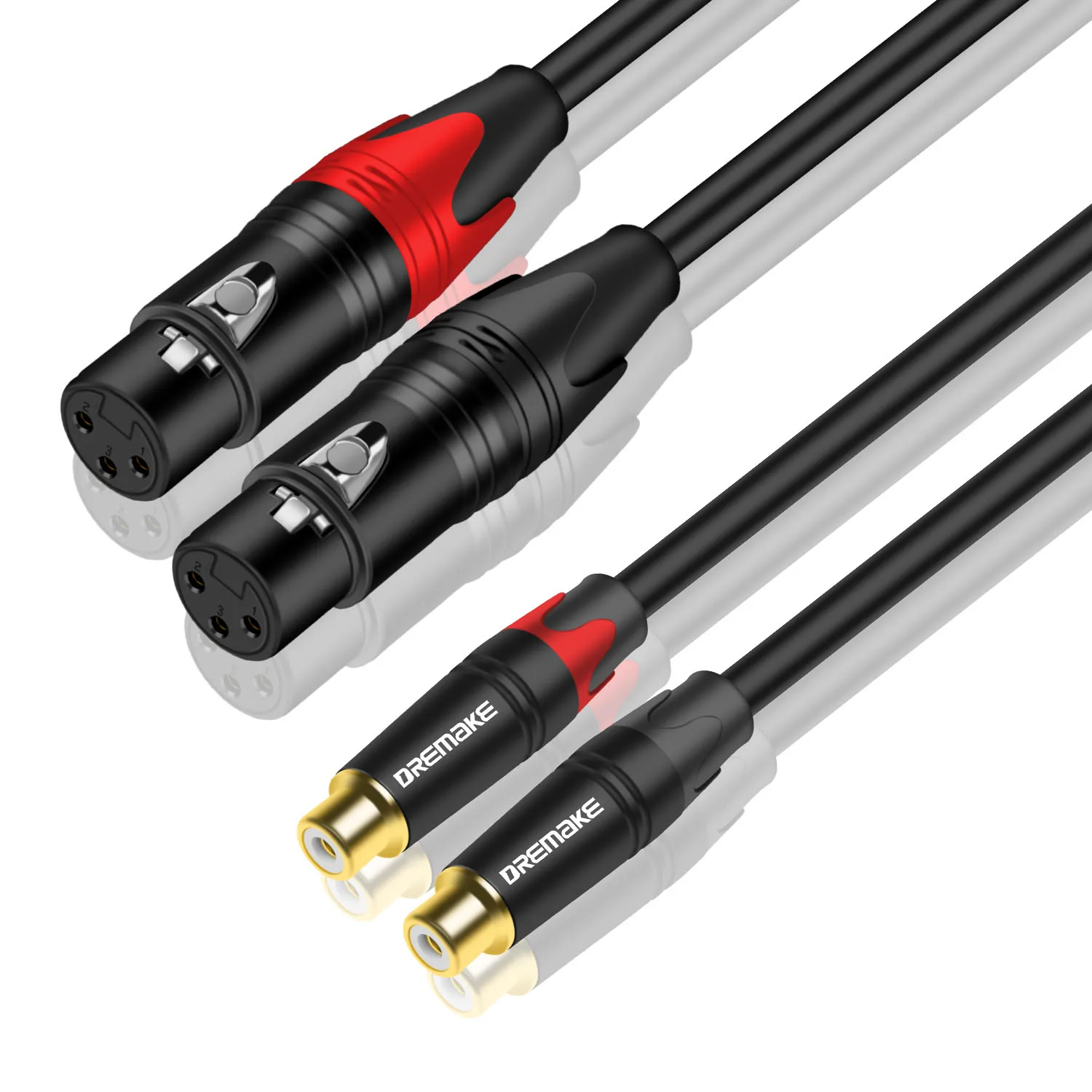 Dremake Dual Rca Female To Dual Xlr Female Hifi Audio Cable Rca To Xlr