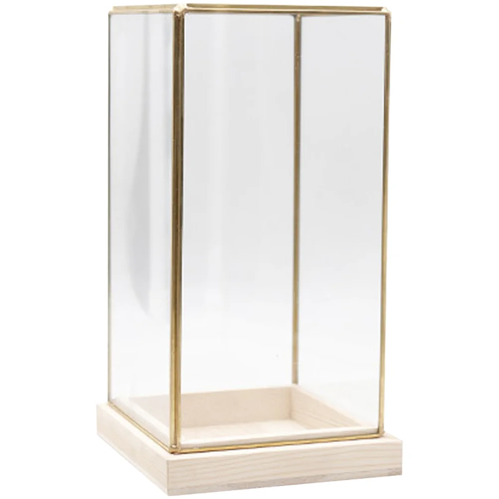 

Household Vintage Glass Cover Jewelry Stand Toy Storage Cubes Collectibles Display Boxes