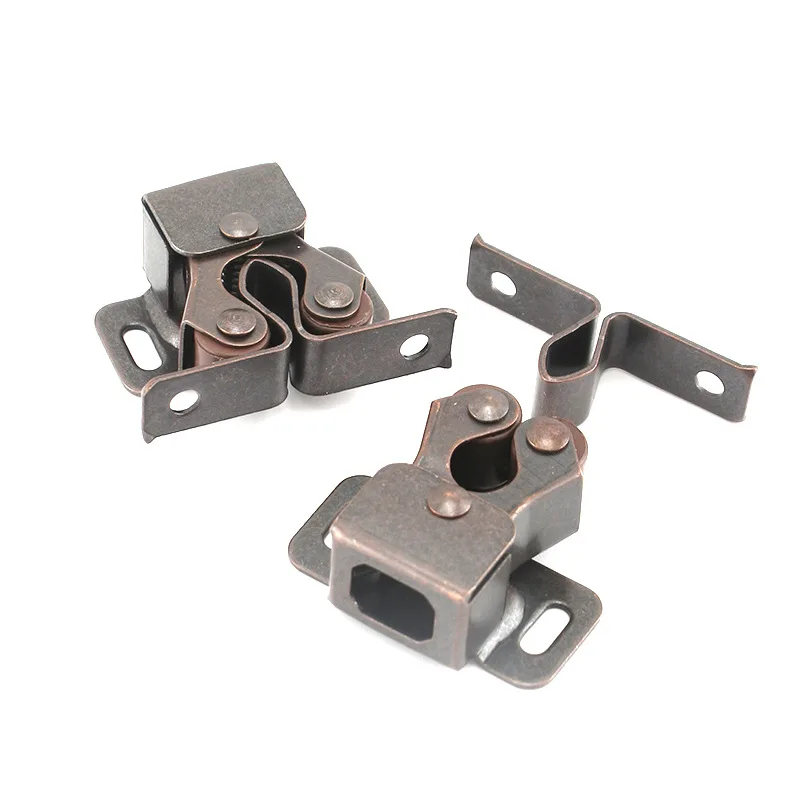 1Pcs Double Ball Roller Catches Cupboard Cabinet Door Latch Locks Hardware Tool Copper Double Roller Catch(Without Screws)