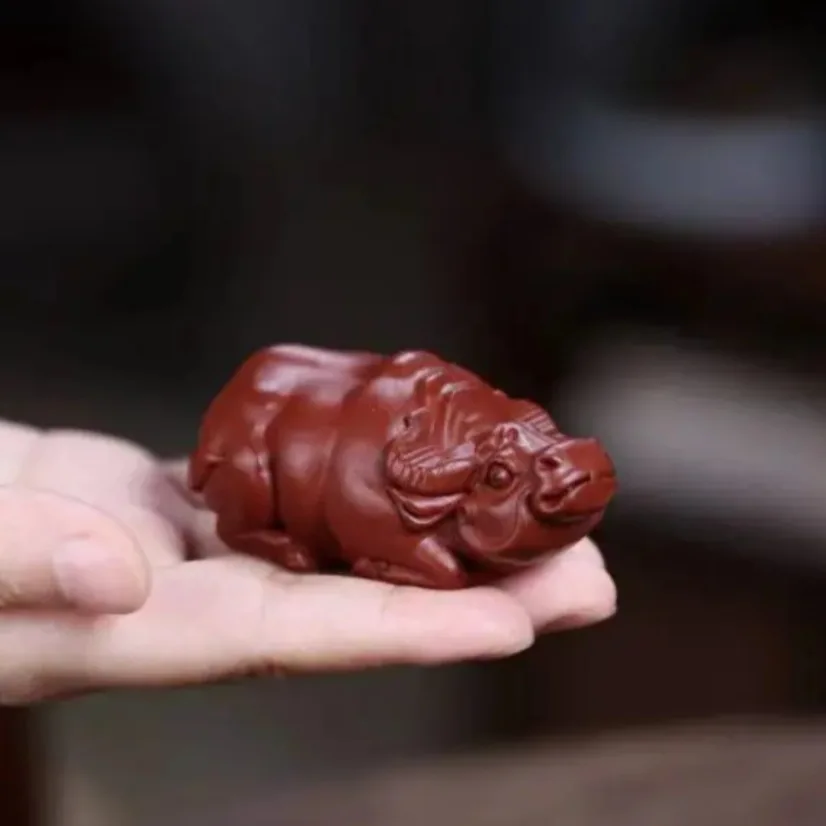 회전하는 물결 자주토 차 장식품 창의적인 리프팅 가능한 자주토 12지신 물병 가정용 자주토 조각품