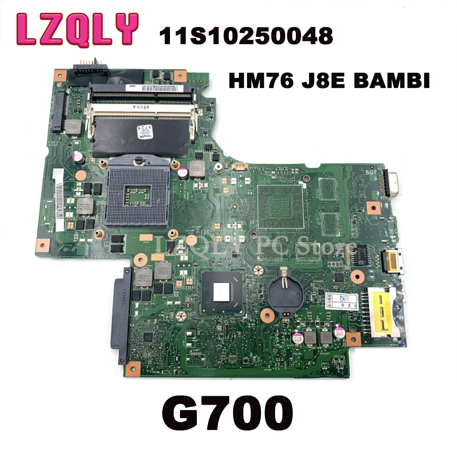 

LZQLY For Lenovo Ideapad G700 11S10250048 Rev 2.1Laptop Motherboard HM70 HM76 J8E BAMBI Main Board Full Test