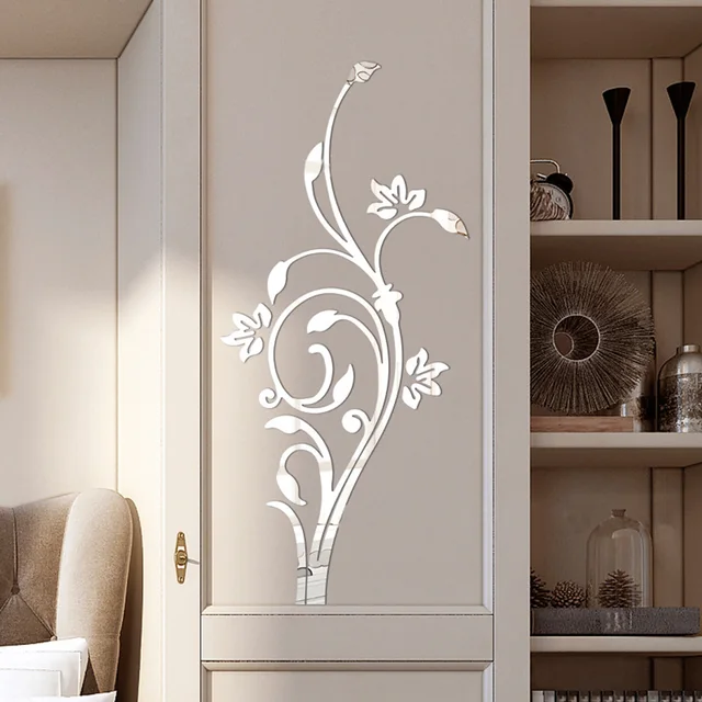 10 Pegatinas De Espejo Acrílico Autoadhesivas Para Pared, Para Baño, Salón Y Dormitorio, 15 X 15 Cm 97268792