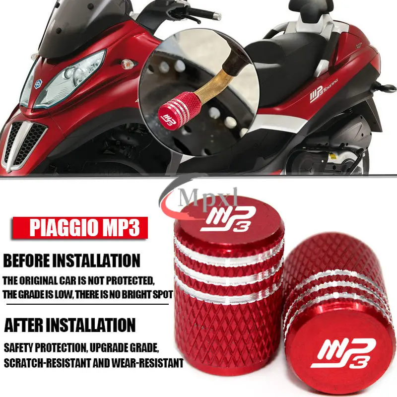 

Motorcycle Accessories Wheel Tire Valve Caps Covers Case for Piaggio MP3 250 300 500 HPE Sport Scooter