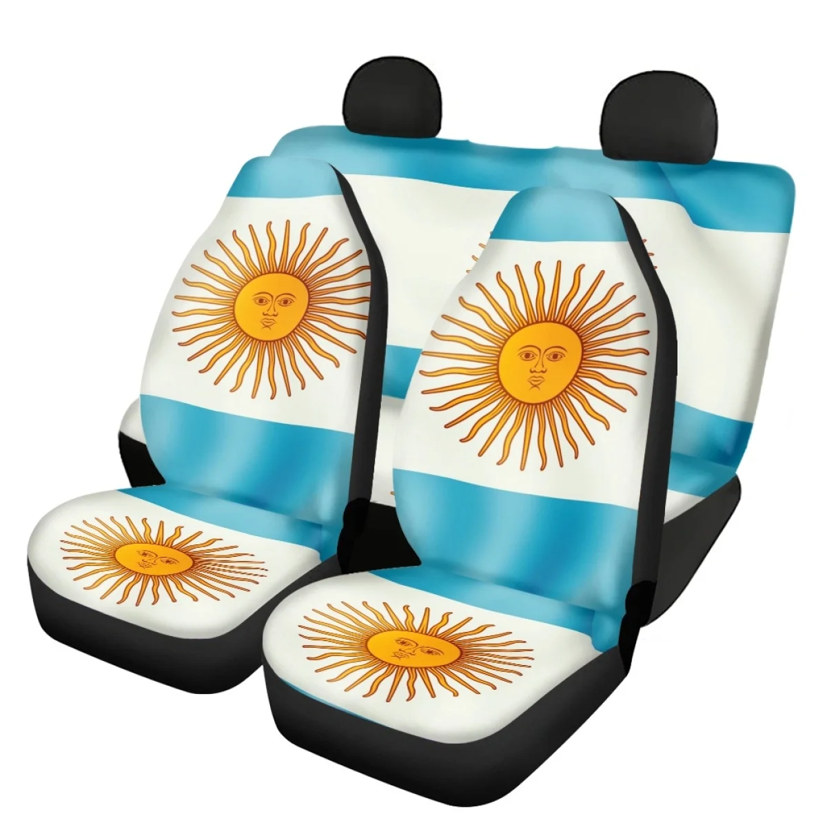 

Чехол на сиденье автомобиля, полный комплект из 4 чехлов с флагом Аргентины, универсальный дизайн, подходит для большинства автомобильных протекторов, чехлы на передние и задние сиденья автомобиля