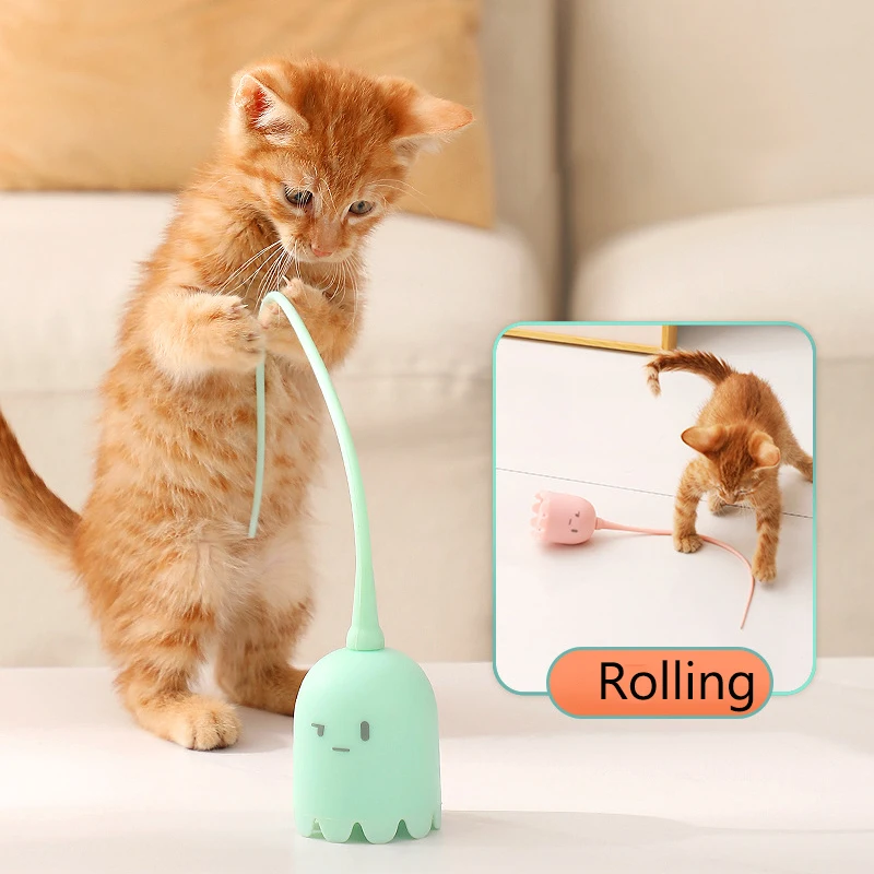InteractiveCatToysUSBElectricIntelligentRollingBallToyCatsPet