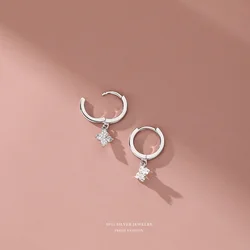 Elegant 925 Sterling Silver Leaf Earrings for Women - Trendy Allergy-Free Party Jewelry Accessories (Silver)