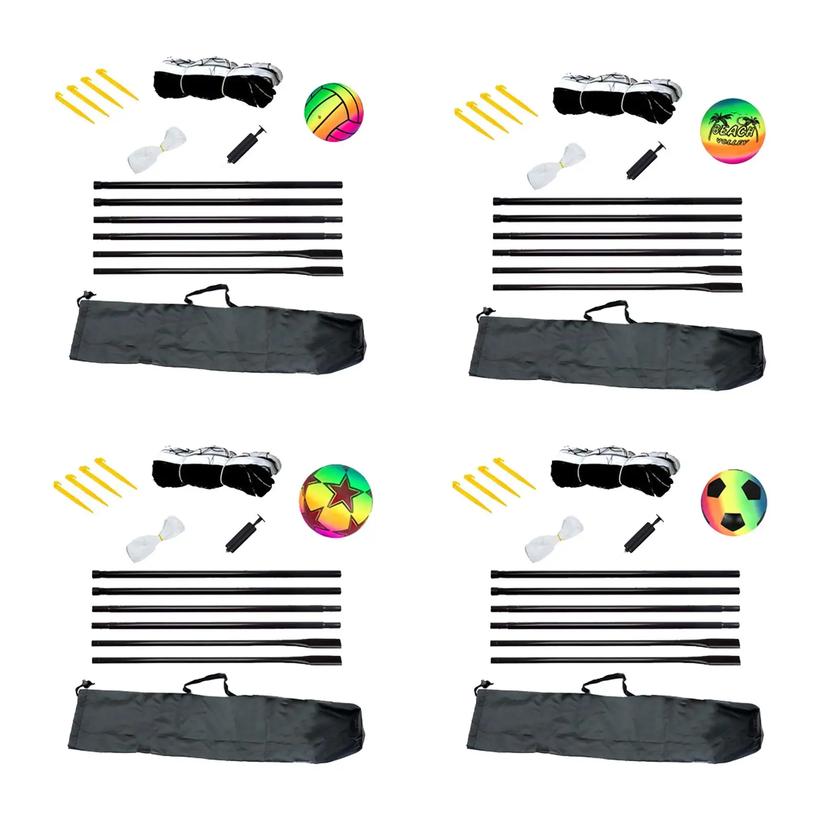 

Badminton Net Set 600cmx50cm with Pump and Ball Volleyball Net for Indoor