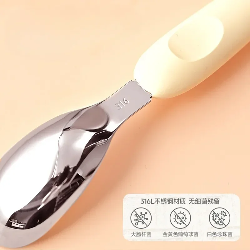 Cartoon Children&lsquo;s Tableware Spoon Stainless Steel Children&lsquo;s Meals Dessert Fruit Spoon Children Complementary Food Accessories learning spoons