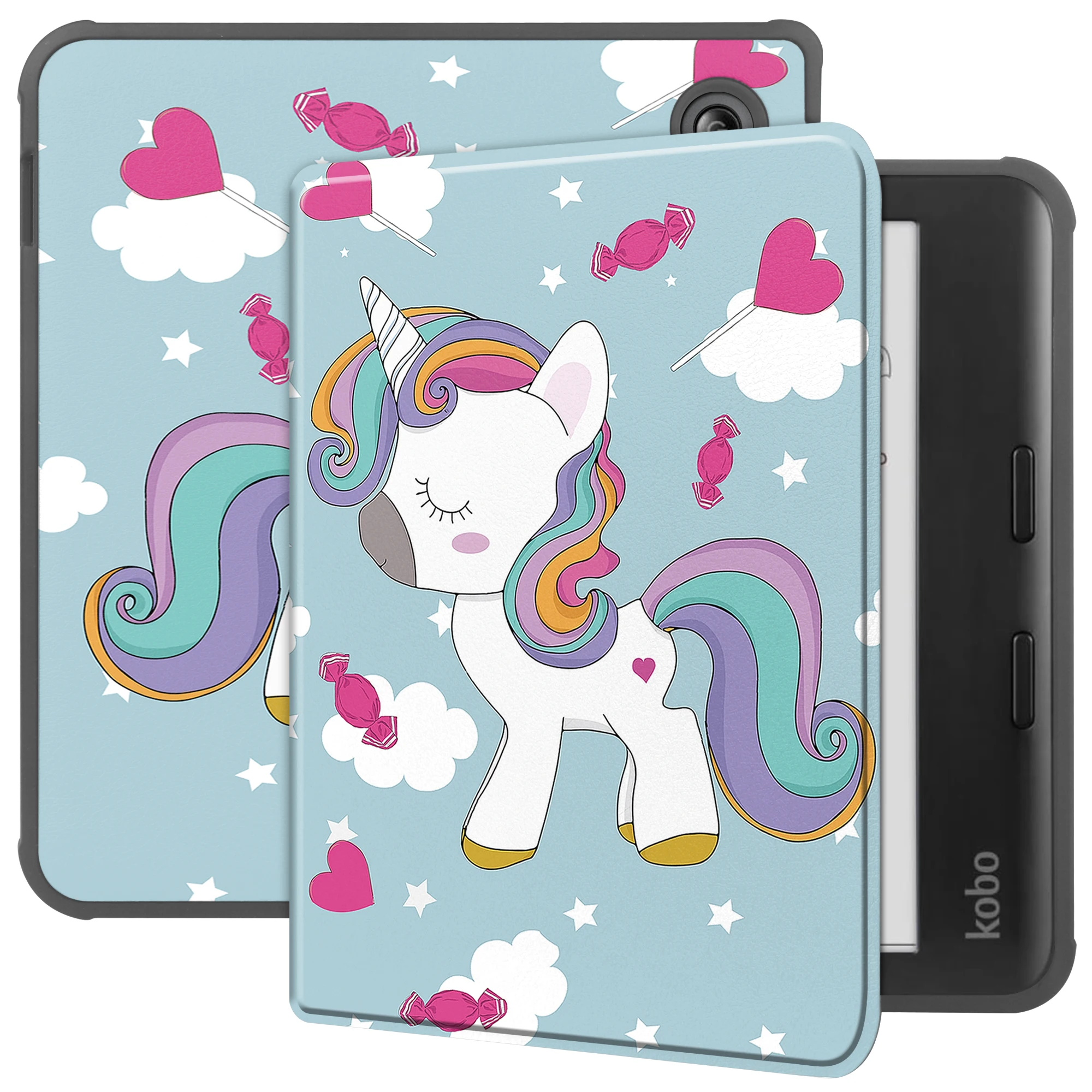 Magnetic Smart Cover with Soft TPU Back