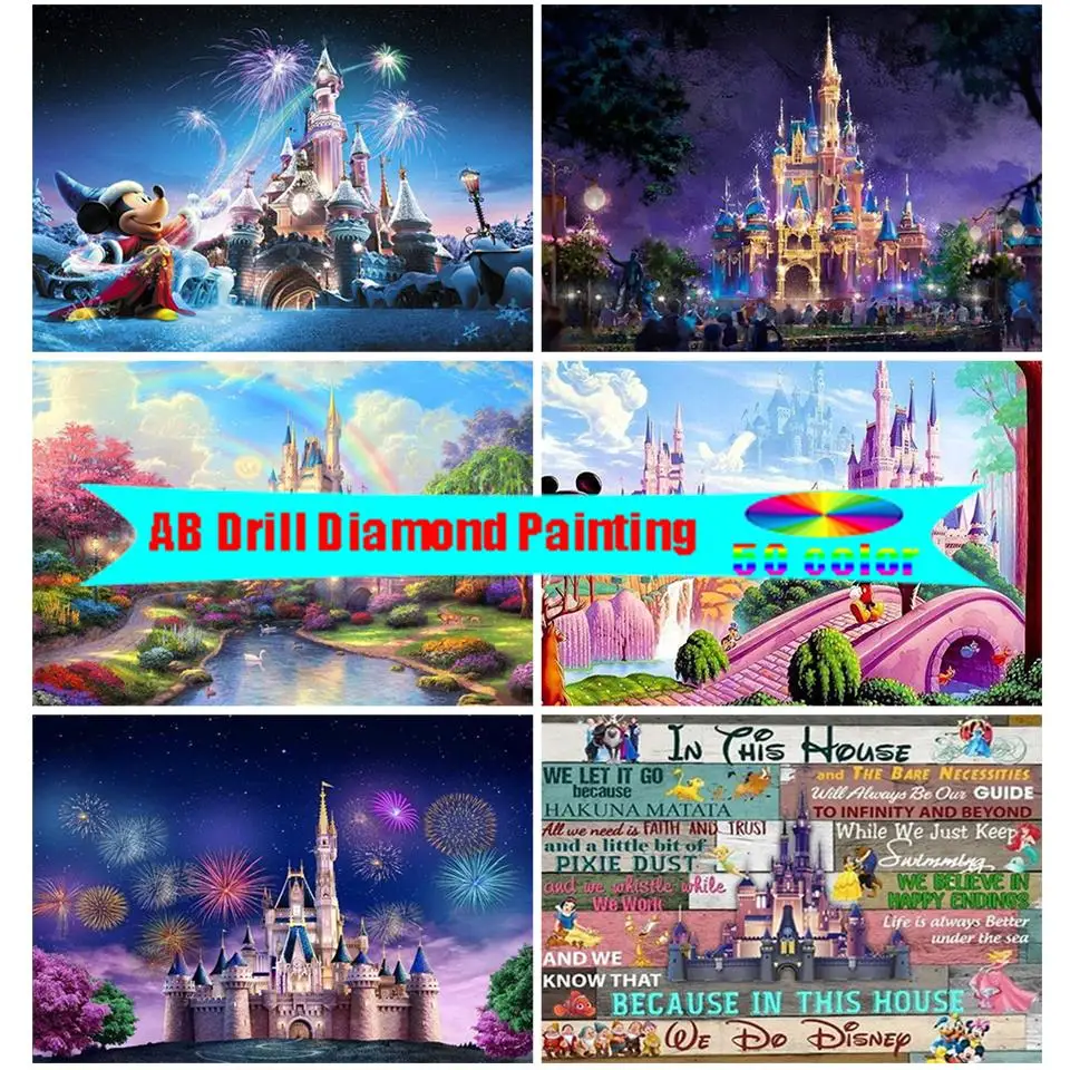 Disney Diamond Art Tarzan Bambi Diamond Painting Art Landscape 5D Full  Drill Kit Princess Bell DIY Cross Stitch Home Decor Gift