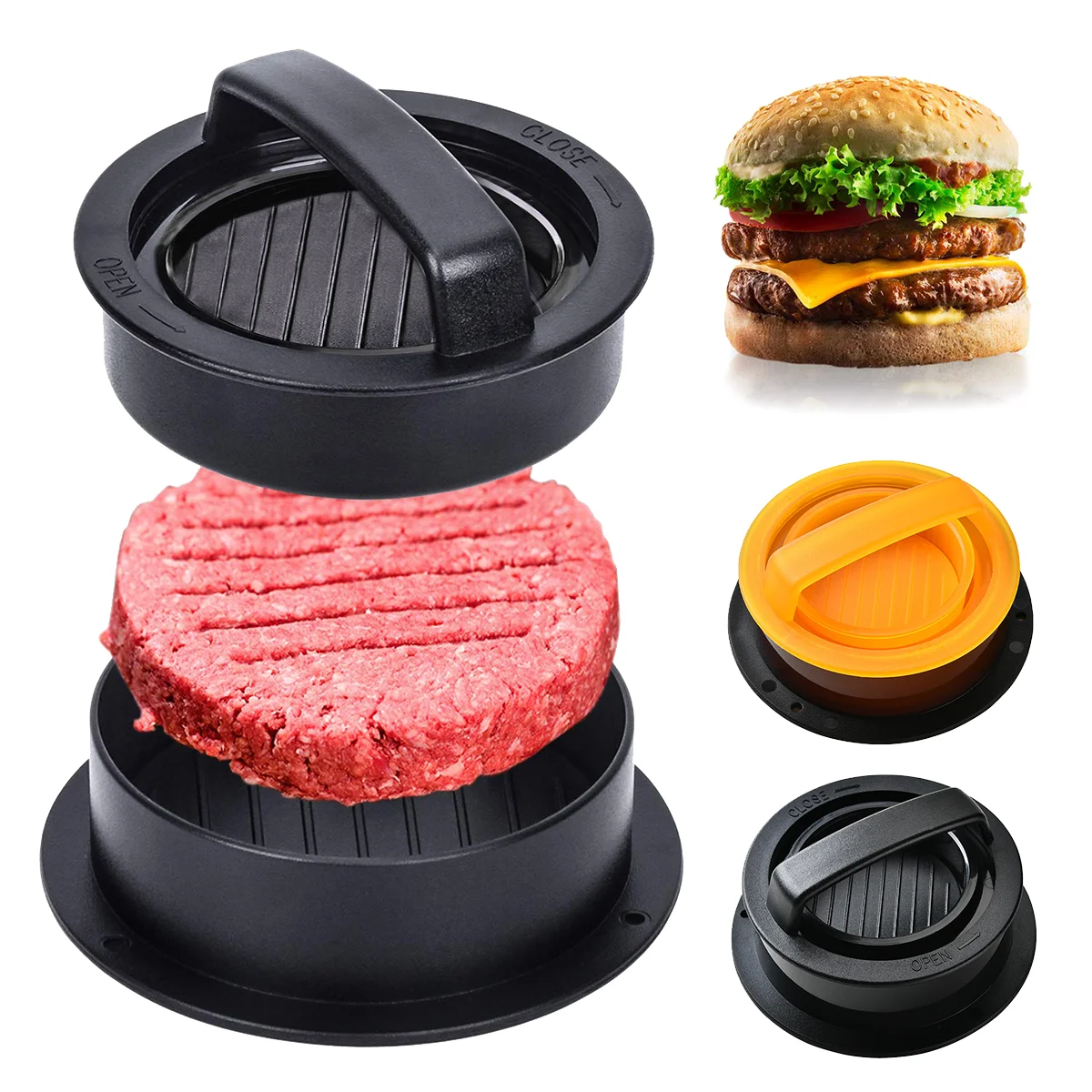 Hamburger Press Patty Maker Stuffed Burger Press Patty Maker Non Stick Stuffed Burger Mold Kitchen Tool