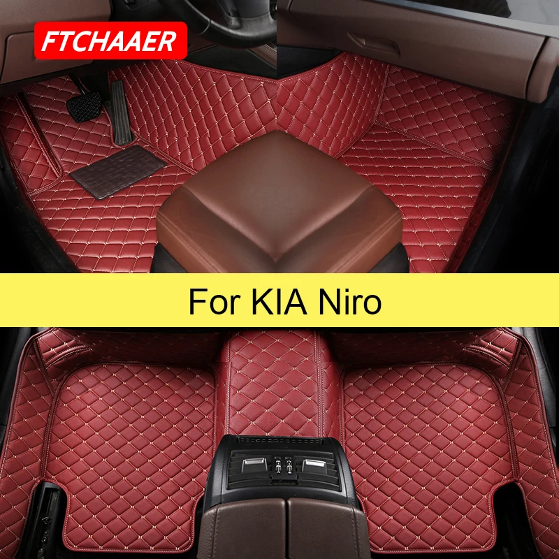 FTCHAAER Car Floor Mats For KIA Niro Foot Coche Accessories Carpets